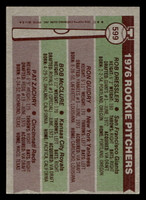 1976 Topps #599 Rob Dressler/Ron Guidry/Bob McClure/Pat Zachary Rookie Pitchers Excellent+ RC Rookie  ID: 431666