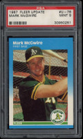 1987 Fleer Update #U-76 Mark McGwire PSA 9 Mint A's 