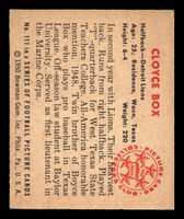 1950 Bowman #111 Cloyce Box Near Mint RC Rookie 