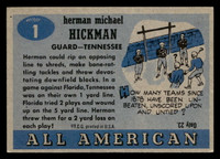 1955 Topps All American #1 Herman Hickman Ex-Mint RC Rookie 