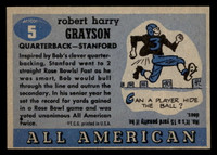1955 Topps All American #5 Bob Grayson Ex-Mint 