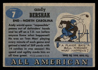 1955 Topps All American #7 Andy Bershak Very Good 