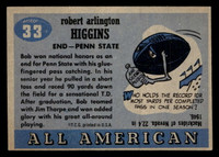 1955 Topps All American #33 Bob Higgins Excellent+ 