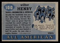 1955 Topps All American #100 Fats Henry Very Good RC Rookie SP  ID: 436352