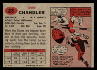 1957 Topps #23 Don Chandler Excellent RC Rookie 