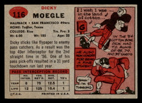 1957 Topps #116 Dick Moegle Excellent 