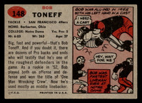 1957 Topps #148 Bob Toneff DP Very Good 