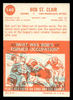 1963 Topps #140 Bob St. Clair Very Good 