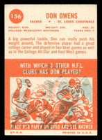 1963 Topps #156 Don Owens Excellent+  ID: 436609