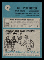 1964 Philadelphia #9 Bill Pellington Ex-Mint  ID: 436643