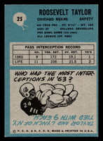 1964 Philadelphia #25 Roosevelt Taylor Ex-Mint RC Rookie  ID: 436669