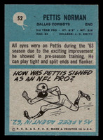 1964 Philadelphia #52 Pettis Norman Excellent+ RC Rookie  ID: 436715