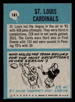 1964 Philadelphia #181 Cardinals Team Excellent+  ID: 436915