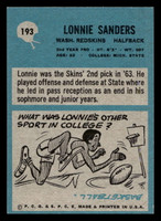 1964 Philadelphia #193 Lonnie Sanders Ex-Mint  ID: 436933