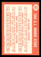 1964 Topps #564 Joe McCabe/Jerry McNertney American League Rookies Ex-Mint RC Rookie  ID: 437228