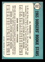 1965 Topps #331 Al Ferrara/John Purdin Dodgers Rookies Excellent+ RC Rookie  ID: 437366