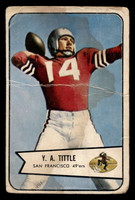 1954 Bowman #42 Y. A. Tittle Poor  ID: 437486