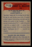 1955 Bowman #13 Bobby Walston Excellent+  ID: 437554