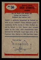 1955 Bowman #36 Dick Stanfel Ex-Mint RC Rookie  ID: 437582