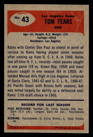 1955 Bowman #43 Tom Fears Ex-Mint  ID: 437589