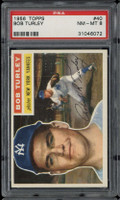 1956 Topps #40 Bob Turley PSA 8 NM-Mint Yankees White Back