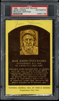 Jesse Haines Yellow HOF postcard Signed Auto PSA/DNA Slabbed Cardinals ID: 437694
