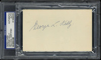 George Kelly Index Card Signed Auto PSA/DNA Slabbed Giants