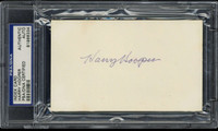 Harry Hooper Index Card Signed Auto PSA/DNA Slabbed Red Sox