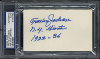 Travis Jackson Index Card Signed Auto PSA/DNA Slabbed Giants