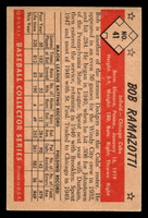 1953 Bowman Black and White #41 Bob Ramazzotti Excellent+ 