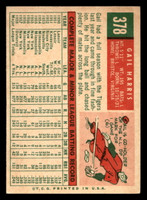1959 Topps #378 Gail Harris Excellent  ID: 439038