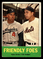 1963 Topps #68 Duke Snider/Gil Hodges Friendly Foes Very Good  ID: 440640