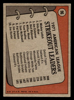 1972 Topps #96 Mickey Lolich/Vida Blue/Joe Coleman AL Strikeout Leaders Excellent+ 