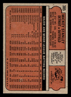 1972 Topps #385 Mickey Stanley VG-EX 