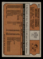 1972 Topps #637 Preston Gomez MG VG-EX  ID: 443016
