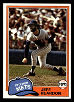 1981 Topps #456 Jeff Reardon Ex-Mint RC Rookie 