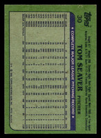 1982 Topps #30 Tom Seaver Near Mint  ID: 444405