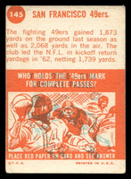 1963 Topps #145 49ers Team G-VG SP 