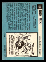 1964 Topps #168 Ron Mix Excellent+ SP 