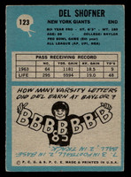 1964 Philadelphia #123 Del Shofner Excellent 