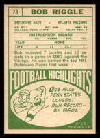 1968 Topps #73 Bob Riggle Ex-Mint 