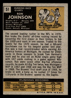 1971 Topps #51 Ron Johnson Excellent+ RC Rookie 