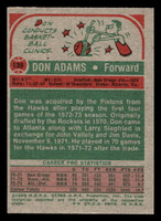1973-74 Topps #139 Don Adams Near Mint 