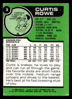 1977-78 Topps #3 Curtis Rowe Very Good 