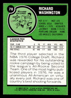 1977-78 Topps #78 Richard Washington Ex-Mint RC Rookie  ID: 451159