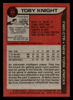 1979-80 Topps #29 Toby Knight Near Mint  ID: 451793