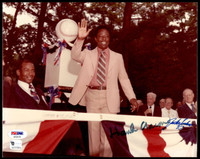 Hank Aaron Jocko Conlan 8 x 10 Photo Signed Auto PSA/DNA Authenticated Braves Umpire
