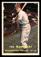 1957 Topps #27 Ted Kazanski Excellent+ MISCUT 
