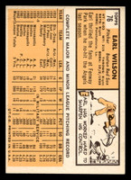 1963 Topps #76 Earl Wilson Very Good  ID: 453817