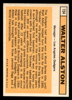 1963 Topps #154 Walt Alston MG Near Mint  ID: 454005